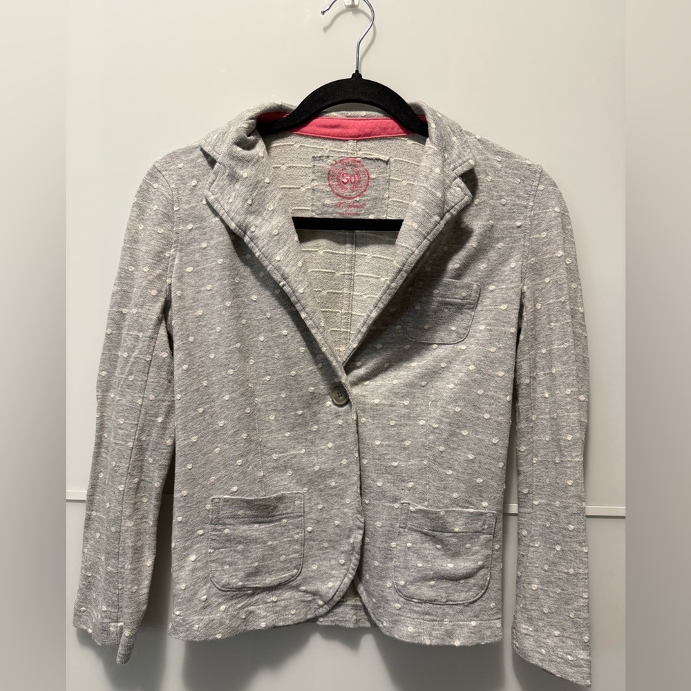 💸CLEARANCE 4/$15💸 SO Light Gray Polka Dot Blazer